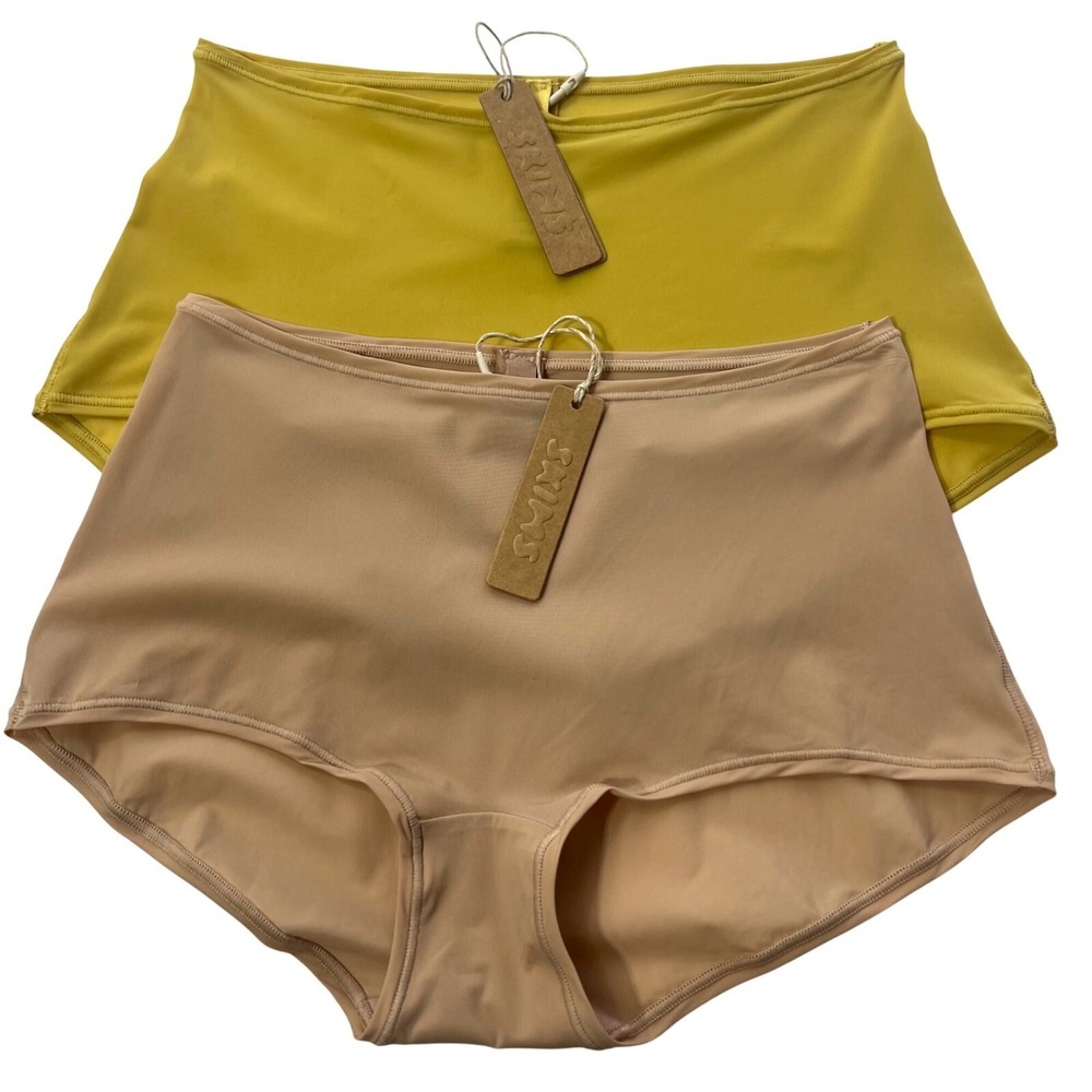 SKIMS Jelly Sheer Boy Short Lot of 2 Topaz Clay XXS